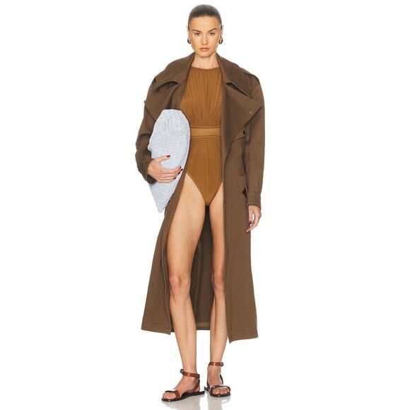 ZIMMERMANN Illuminate Bodysuit in Khaki Zimmerman 0 (XS) $595 - Picture 4 of 9